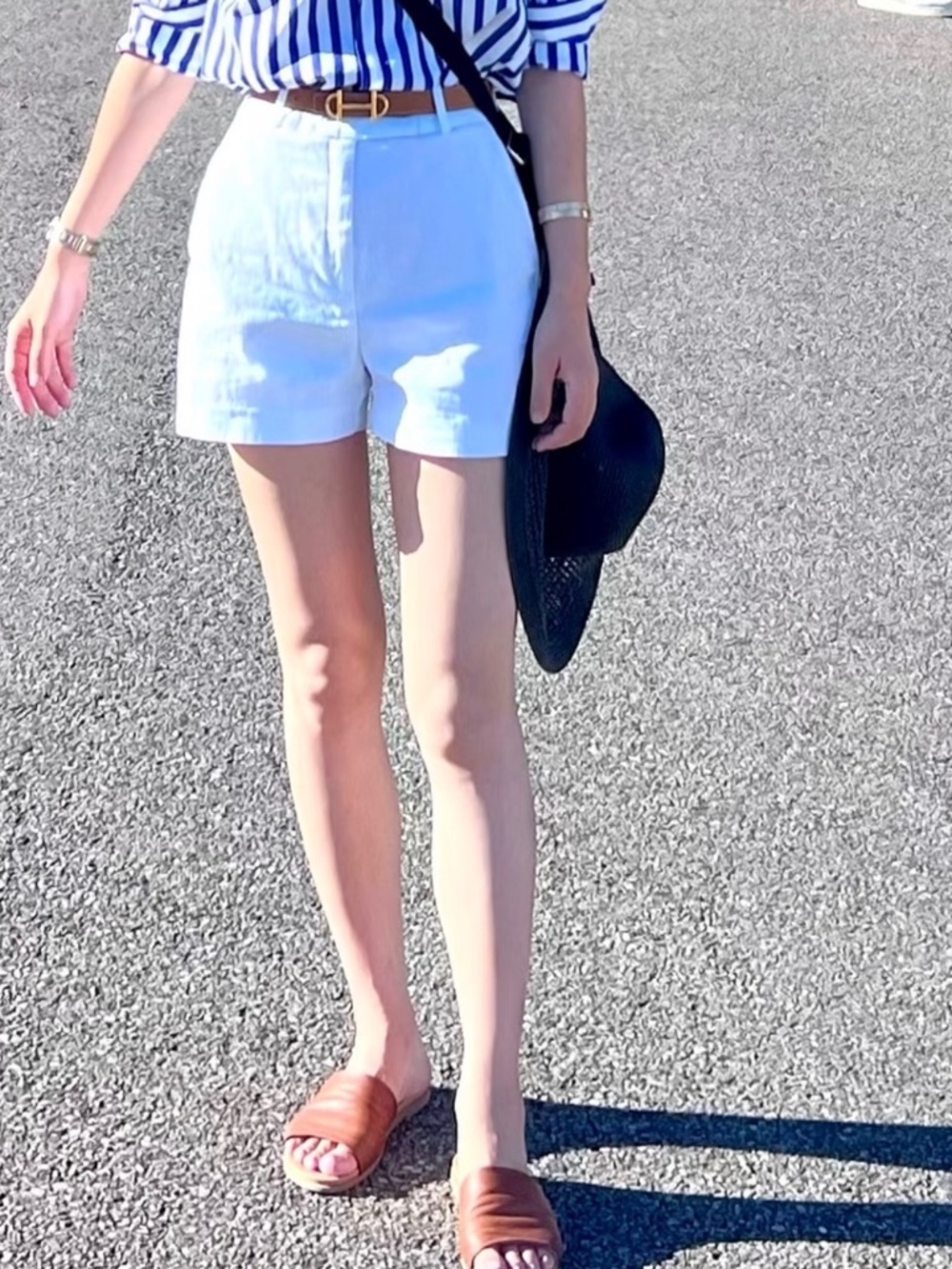 Polo Ralph Lauren Bermuda Shorts White 100% Linen Women's size 8